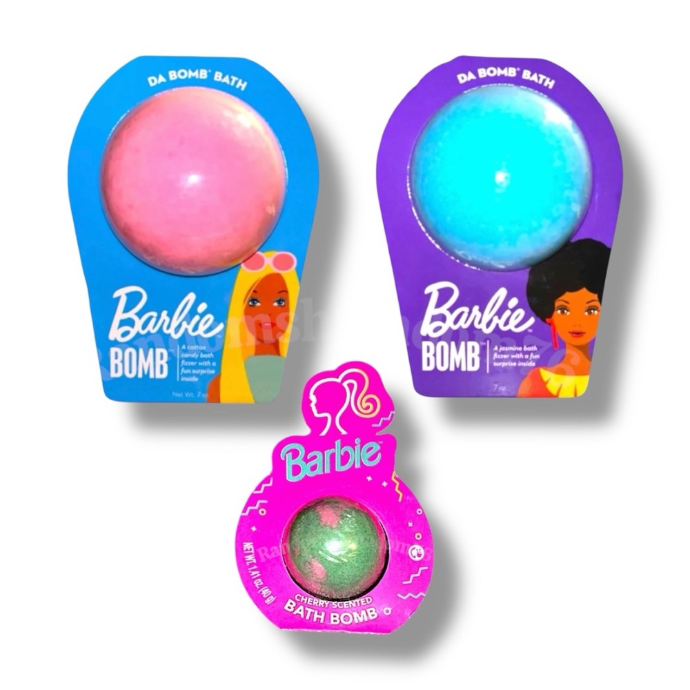 3pc Barbie Bath Bomb Set – 2 Da Bomb Bath w/Surprise Inside + Taste Beauty Bomb